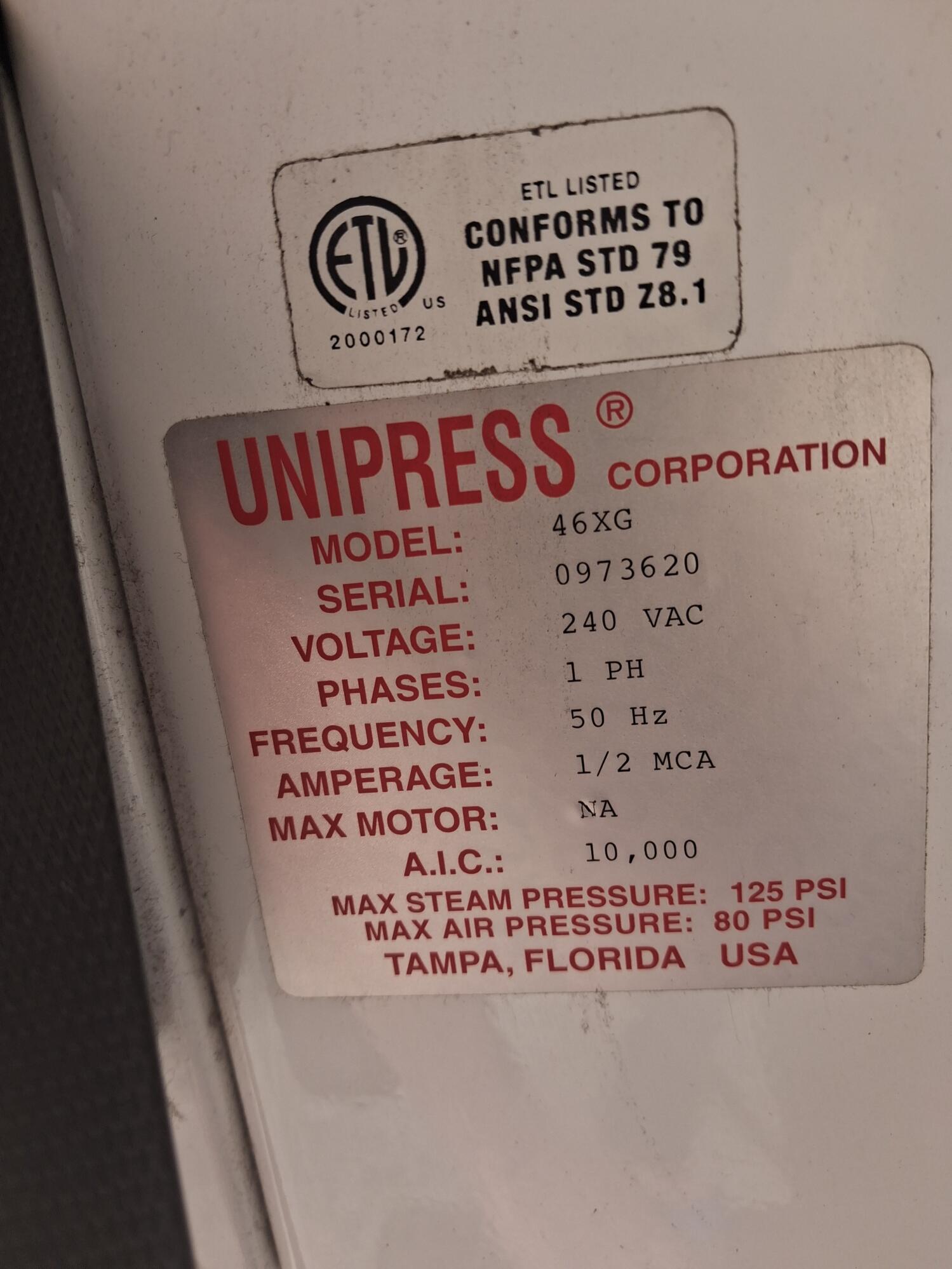 UNIPRESS 46XG Utility Legger Press - Image 2