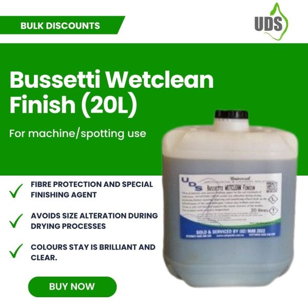 Bussetti Wetclean Finish 20L Australia-wide and NZ