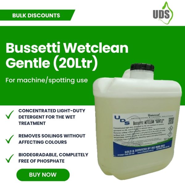 Bussetti Wetclean Gentle 20Ltr Australia-wide and NZ