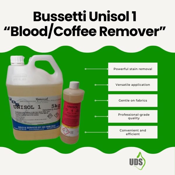 Buy Bussetti Unisol 1 BloodCoffee Remover Sydney and Melbourne