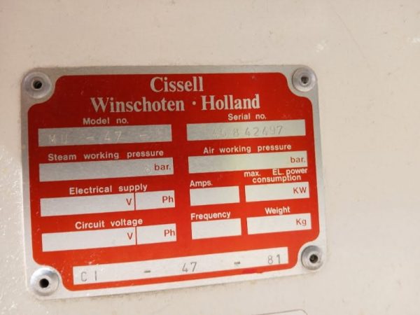 CISSELL PA47 MANUAL PRESS - Image 4
