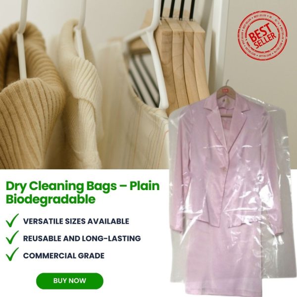Plain Biodegradable Dry Cleaning Bags Sydney and Melbourne